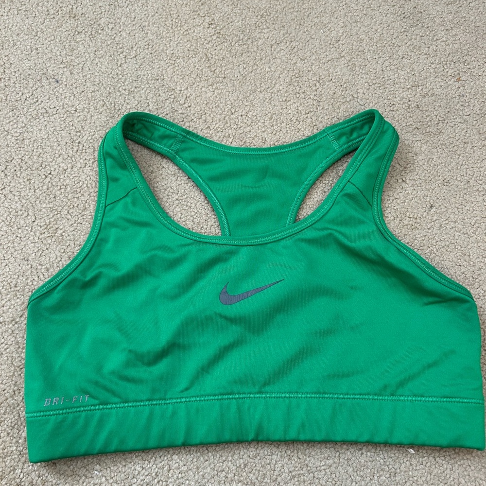 Green Nike sports bra